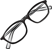 Óculos preto Desenhado